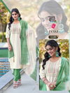 Janki By Blue Hills Rayon Embroidery Wholesale Kurti With Bottom Dupatta In India
